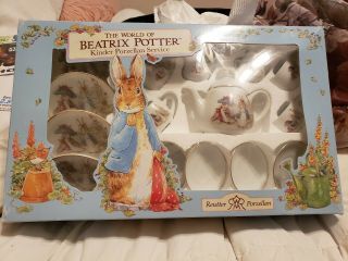 The World Of Beatrix Potter Mini Porzellan Set Tea Party Reutter Made In Germany