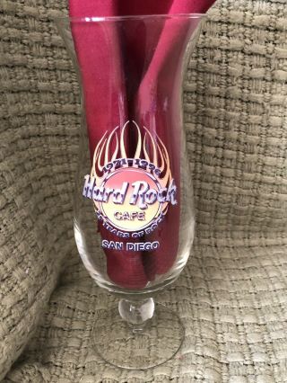 Hard Rock Cafe San Diego Hurricane Glass 1971 - 1996 25 Years Of Rock