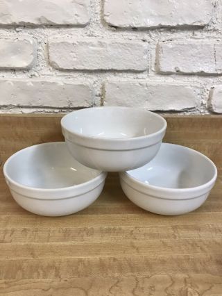 Pottery Barn Suppertime 6 " White Cereal Soup Bowls (set Of 3)