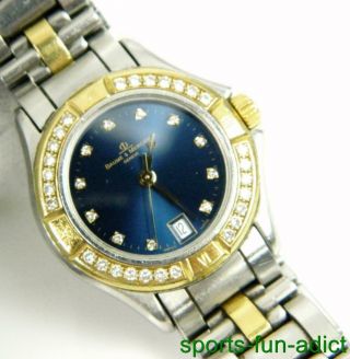 Baume & Mercier Malibu Diamond 18k Gold & Stainless Two Tone Wristwatch Mv045047