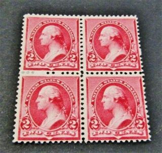 Nystamps Us Stamp 220a Og H $625 Block Of 4 Cap On Left " 2 "