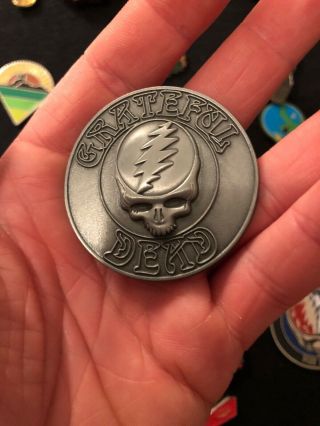 3d Grateful Dead Skull Silver Pin