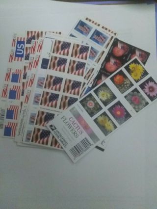 20 Booklets Of U.  S.  Flag,  Fireworks,  Flowers,  Forever Stamps 400 Stamps