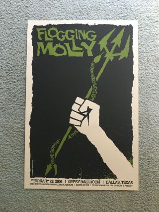 Flogging Molly Concert Poster Slater 2006 Dallas