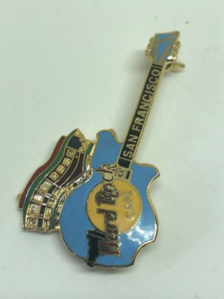 Vintage Hard Rock Cafe San Francisco Guitar Trolley Pin Gold