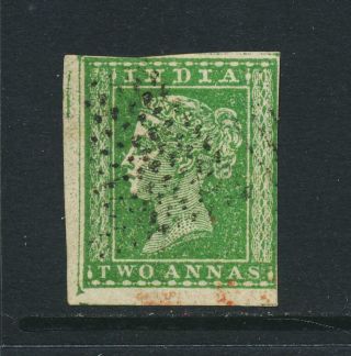 India 1854,  2a Green,  - Light Thin Sg 31 Cat£50 (see Below)