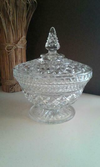 Vintage Anchor Hocking Wexford Candy Dish Footed Clear