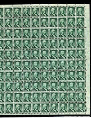 Us Sheet Scott 1048,  25c Stamp Paul Revere Patriot Sheet Of 100 Mnh Og