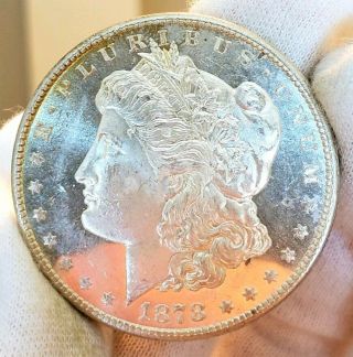 1878 S Bu Unc,  Dmpl Ultra Pl Deep Mirrors Key Date Morgan Silver Dollar Q28