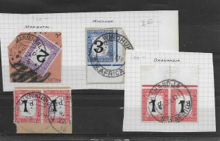 South West Africa - P.  Dues.  Range Pre - 1923 South African In S.  W.  A Etc.