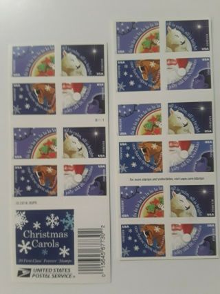 200 Usps Forever Postage Stamps - 10 Booklets Of 20 - Christmas Carols