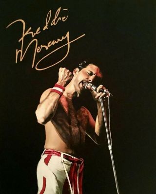 Freddie Mercury Signed 8 X 10 Photo - Reprint