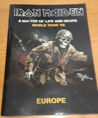 Iron Maiden A Matter Of Life And Death Europe Tour Programme 2006