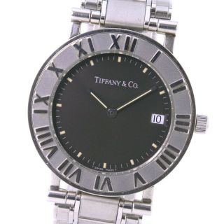Authentic Tiffany&co.  Atlas Watches Stainless Steel Mens Graydial