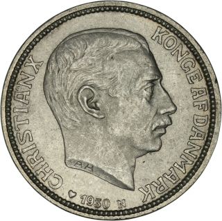 Denmark: 2 kroner silver 1930 UNC 2