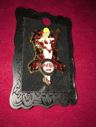 Hard Rock Cafe Las Vegas The Strip - Sexy Girl Red Swimsuit Pin On Card