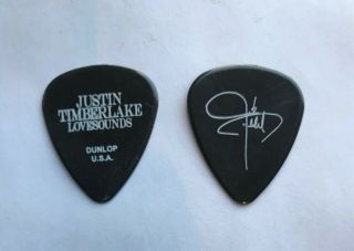 Justin Timberlake - Signature 2007 Tour Issued Guitar Pick Lovesounds Black
