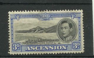 Ascension 1938 - 53 3d Black & Ultramarine,  Sg 42,  Average Mounted {imp - 16}