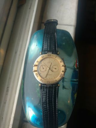 Omega Constellation Chronometer Quartz Day/Date Men ' s Manhattan Wristwatch. 3