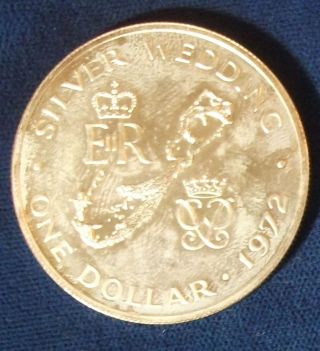 1972 Bermuda Silver Wedding Dollar,  Sterling Proof