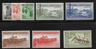 Papua Guinea 1958 - 60 Definitives; Scott 139 - 46; Mnh