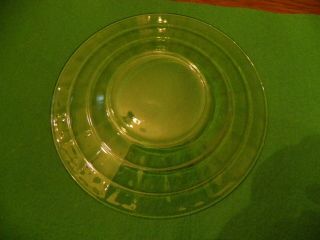 Set of 6 - Block Optic Green Depression Glass Saucers by Hocking Co. 3