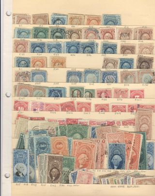 Us,  Accumulation Of Revenue Stamps In A Stock Page