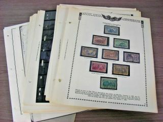 Us,  Incl Bob,  Kans - Nebrs,  Assortment Of Stamps Hinged/mounted On Pages