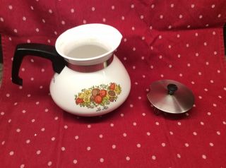 Vintage Corning Ware Spice Of Life 6 Cup Coffee Tea Pot P - 104 With Lid