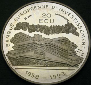 Luxembourg 20 Ecu 1993 Proof - Silver - European Investment Bank - 1548 ¤