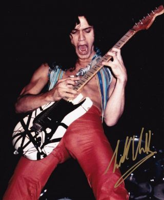 Eddie Van Halen Signed 8 X 10 Photo - Reprint