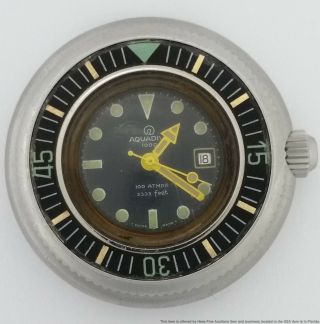 Rare 1977 Aquadive 1000 Caribbean Triple Safe Diver Watch Box Papers Bakelite 2