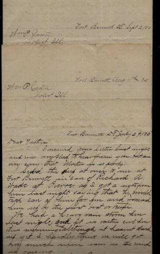 Three 1883 Indian Trader Letters From Fort Bennett,  Dakota Territory Content