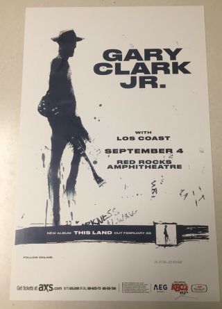 Gary Clark Jr.  2019 Red Rocks Promo Concert Poster 11x17 Handbill 