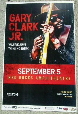 Gary Clark Jr.  2018 Red Rocks Promo Concert Poster 11x17 Handbill 