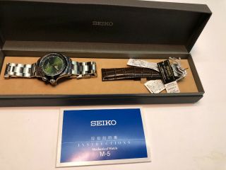 Seiko Alpinist SARB017 Mechanical Watch Stainless Steel Bracelet & Leather Band 2