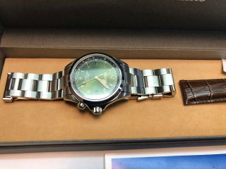 Seiko Alpinist SARB017 Mechanical Watch Stainless Steel Bracelet & Leather Band 3