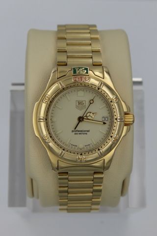 Tag Heuer 994.  713 Gold 4000 Professional Mens Womens Midsize Watch Ss 2tone