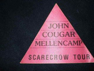 John Cougar Mellencamp Back Stage Pass Scarecrow Tour
