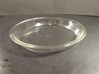 Vintage Pyrex Deep Dish Pie Plate Clear Glass Flat Rim 50 