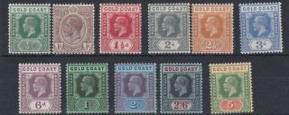 Gold Coast 1921 - 23 S G 86 - 98 Various Values To 5/ - Mh Cat £80