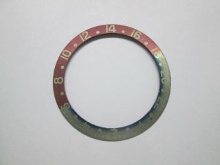 Rare Faded Rolex Bezel Insert Pink And Blue For Model 1675 (red Back)