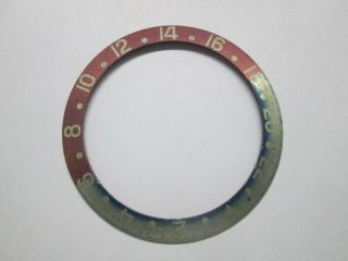 RARE FADED ROLEX BEZEL INSERT PINK AND BLUE FOR MODEL 1675 (RED BACK) 2