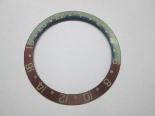 RARE FADED ROLEX BEZEL INSERT PINK AND BLUE FOR MODEL 1675 (RED BACK) 3