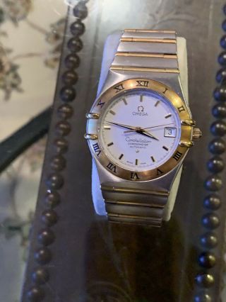 Omega Constellation 18k Gold/stainless Steel Mens Automatic Chronometer Watch