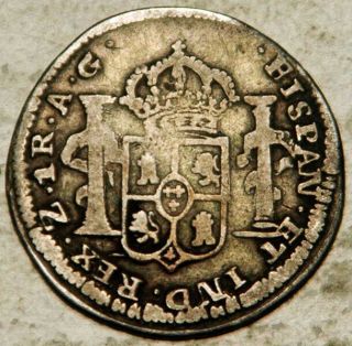 Zacatecas Mexico (war Of Independence Royalist Coinage) Silver 1 Real 1819