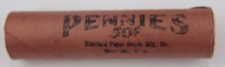 Lincoln Wheat Cent Roll Of Bu 50c Unknown Date Penny Pennies 50 Coins Nr 01
