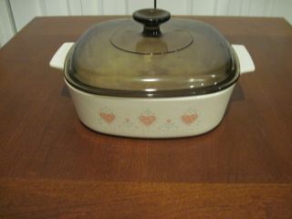 Corning Ware Forever Yours 2 Liter Casserole With Amber Lid A - 9 - C Base A - 2 - B