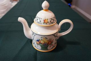 Villeroy And Boch Basket Pattern Individual Tea Pot