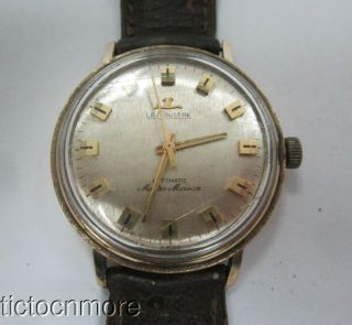 Vintage 10k Gold Filled Lecoultre Automatic Master Mariner Watch Mens